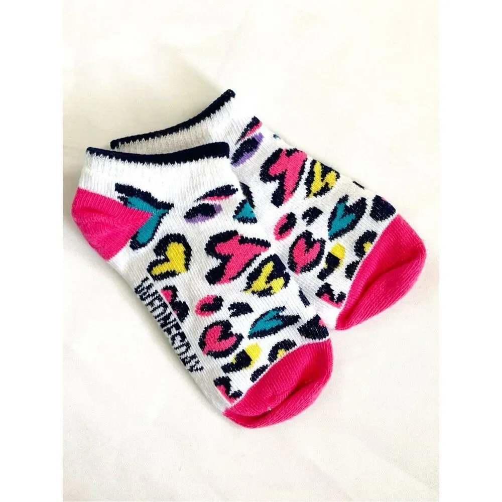 3/$30 NEW Toddler 7-8.5 Day of the Week Multi Color Patterned Socks